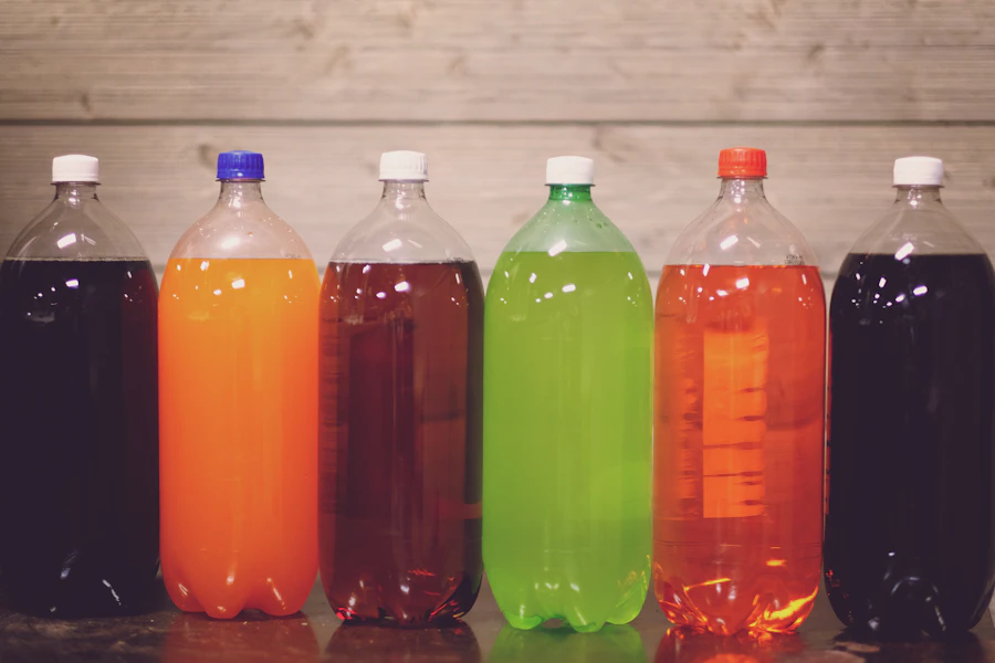 Bottles of soft drink